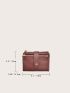 Heart Zipper Snap Button Small Wallet