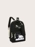 5pcs Cartoon Graphic Pocket Front Backpack Set