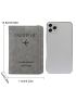 Airplane & Letter Embossed Passport Case