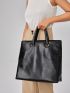 Eyelet Detail Top Handle Bag