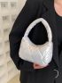 Mini Metallic Quilted Hobo Bag
