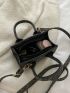 Mini Willow Leaf Embossed Square Bag