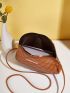 Quilted Detail Metal Decor Dome Bag