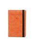 Neon Orange Airplane & Letter Embossed Passport Case