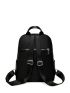 Litchi Embossed Functional Backpack With Bag Charm