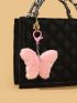 Minimalist Fluffy Butterfly Design Bag Charm