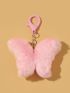 Minimalist Fluffy Butterfly Design Bag Charm