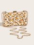 Mini Leopard Pattern Square Bag