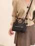 Mini Zipper Detail Square Bag