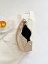 Crocodile Embossed Baguette Bag