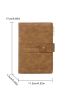 Letter Embossed Snap Button Passport Case