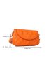 Neon Orange Four-leaf Clover Embossed Square Bag