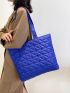 Quilted Shoulder Tote Bag