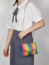 Mini Ombre Chevron Flap Square Bag