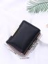 Metal Detail Kiss Lock Small Wallet