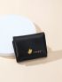 Letter Graphic Butterfly Decor Fold Over Small Wallet