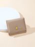 Letter Graphic Butterfly Decor Fold Over Small Wallet