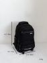 Men Letter Graphic Patch Detail Casual Daypack