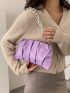 Ruched Chain Shoulder Bag