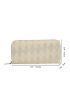 Geometric Textured Zipper Around Long Wallet