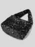 Mini Sequin Decor Square Bag