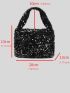 Mini Sequin Decor Square Bag