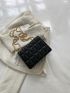 Mini Quilted Flap Chain Square Bag