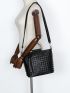 Studded & Tassel Decor Square Bag