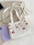 Cherry Print Square Bag