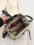 Two Tone Dome Bag With Bag Charm