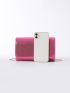 Mini Metallic Chain Flap Square Bag