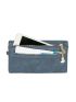 Snap Button Long Wallet With Wristlet