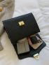 Crocodile Embossed Flap Square Bag