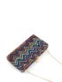 Mini Chevron Pattern Chain Square Bag