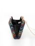 Mini Chevron Pattern Chain Square Bag