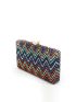 Mini Chevron Pattern Chain Square Bag