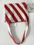 Striped Pattern Crochet Bag