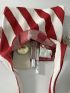 Striped Pattern Crochet Bag