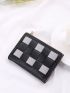 Two Tone Braided Detail Small Wallet