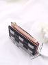 Two Tone Braided Detail Small Wallet