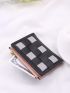Two Tone Braided Detail Small Wallet