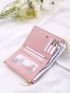 Two Tone Braided Detail Small Wallet