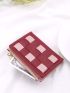 Two Tone Braided Detail Small Wallet
