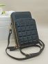 Women Phone Wallet Adjustable Strap With Zipper PU