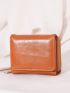 Snap Button Fold Over Small Wallet