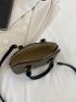 Geometric Pattern Zipper Dome Bag