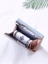 Metal Detail Kiss Lock Small Wallet