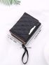 Quilted Metal Decor Small Wallet