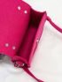 Mini Neon Pink Flap Square Bag
