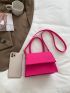 Mini Neon-pink Flap Square Bag